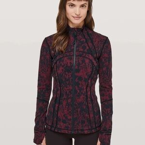 NWOT Lululemon Define Jacket Scatter Blossom Jacquard Garnet